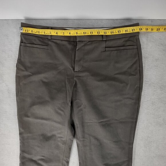 Banana Republic Sloan Gray Stretch Dress Pants Size 12P Flat Front Ankle Slacks - Picture 6 of 12